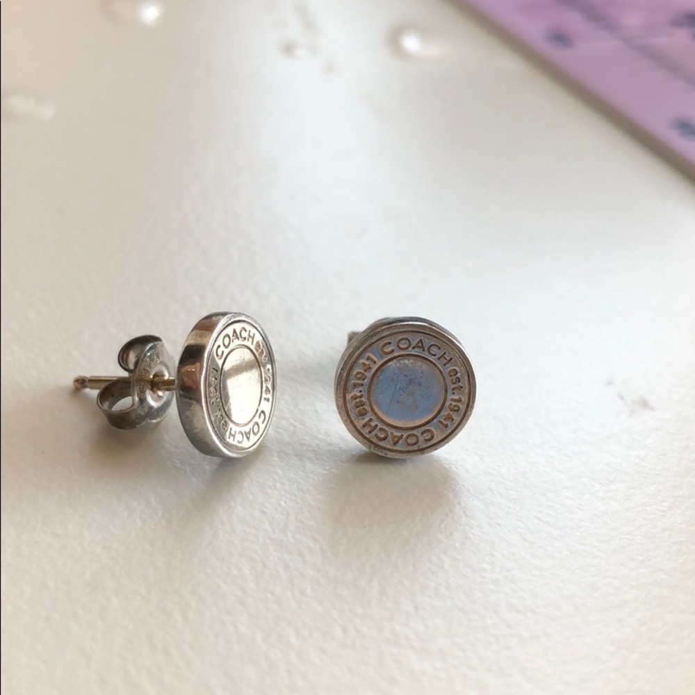 Authentic Coach stud earrings